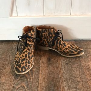 Forever 21 leopard ankle boots